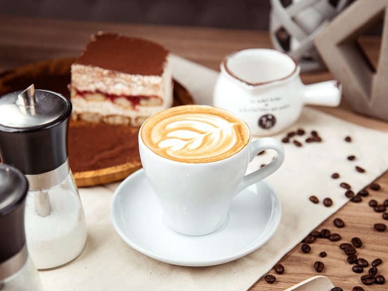 coffee latte  side view