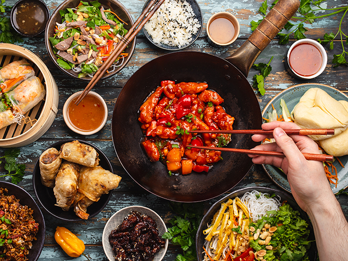 Assorted Chinese dishes