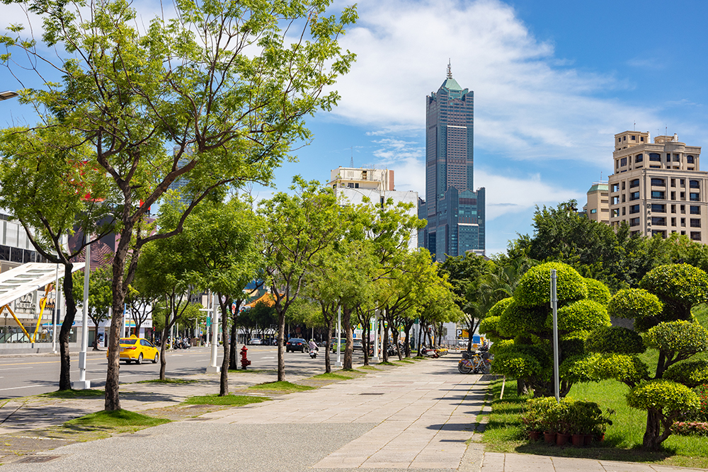 KAOHSIUNG, TAIWAN, 31 MAY 2022: Southern located in Taiwan, is a port city, has developed rapidly in recent years, many foreign visitors have come to play and 31 MAY 2022 in Kaohsiung